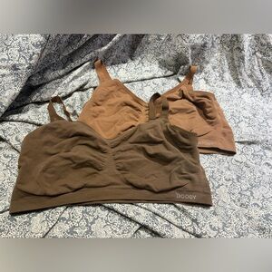 BOODY Women's Seamless Scoop Bralette Duo in Brown and Tan